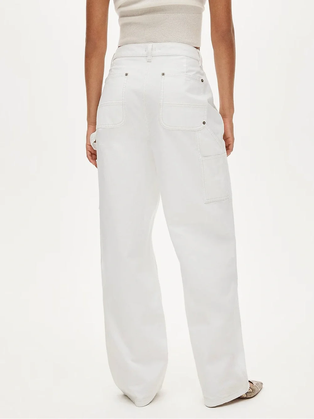 J CREW Painter pant in cotton canvas in White Size 23 NWT $158 CN734
